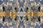 Plume agate kaleidoscope repeating mirror effect pattern Abstract Art Print